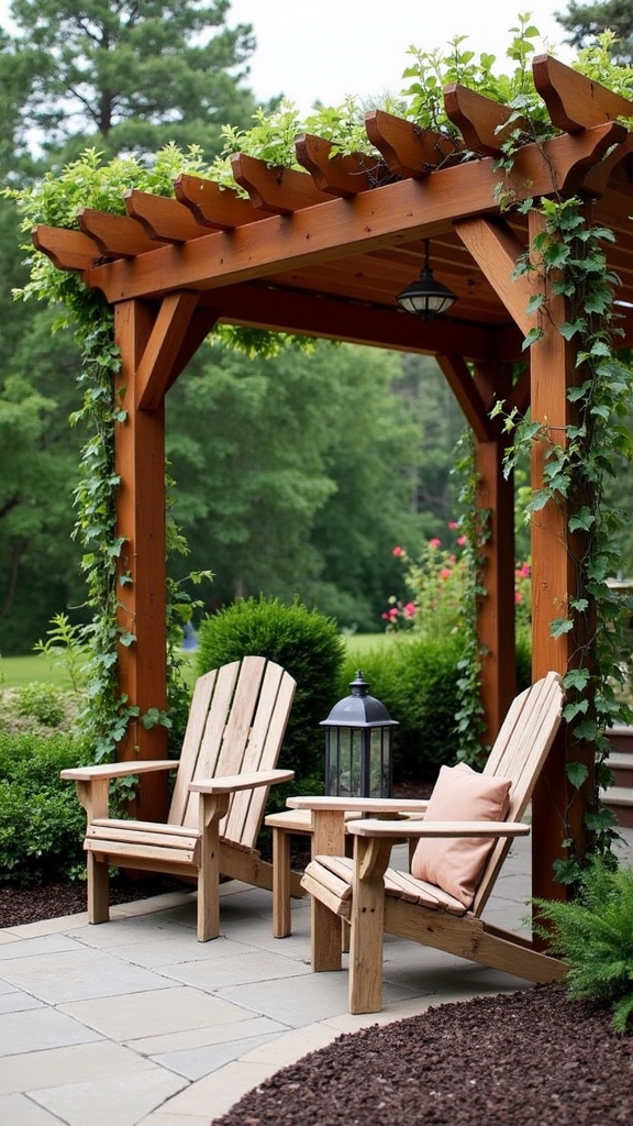 cedar pergola outdoor retreat