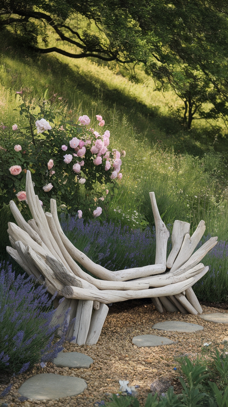 diverse styles of garden benches