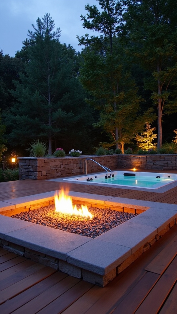 fire enhanced hot tub experience