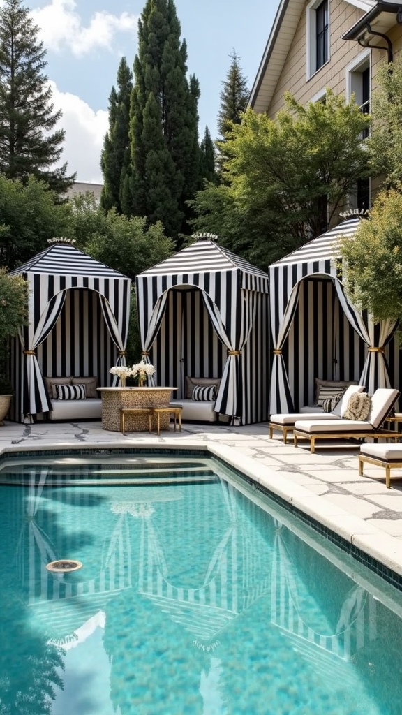 glamorous poolside cabanas experience