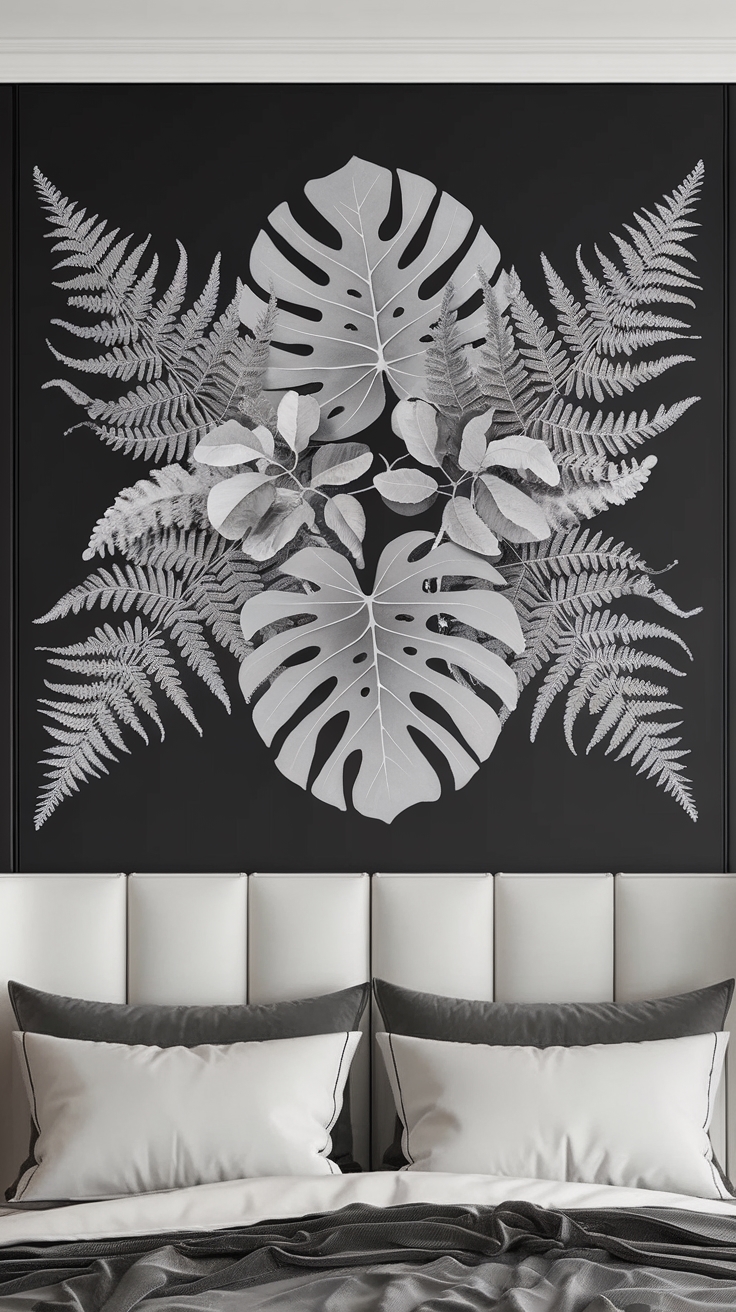 grayscale botanical art prints