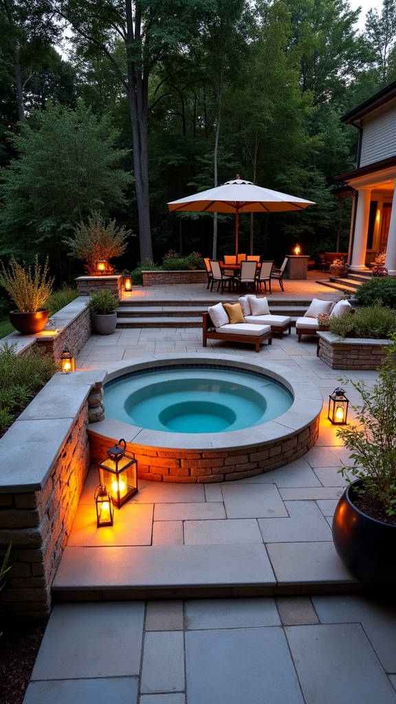 hot tub entertainment space