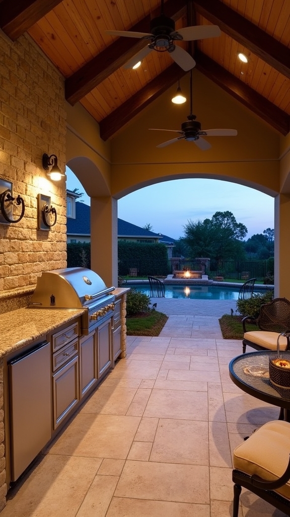 lanai kitchen with appliances