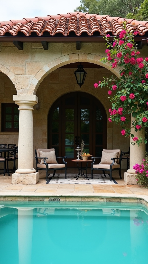 mediterranean style stone structure