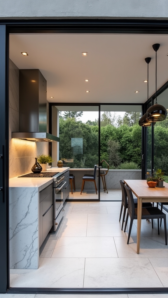 modern all weather cooking space