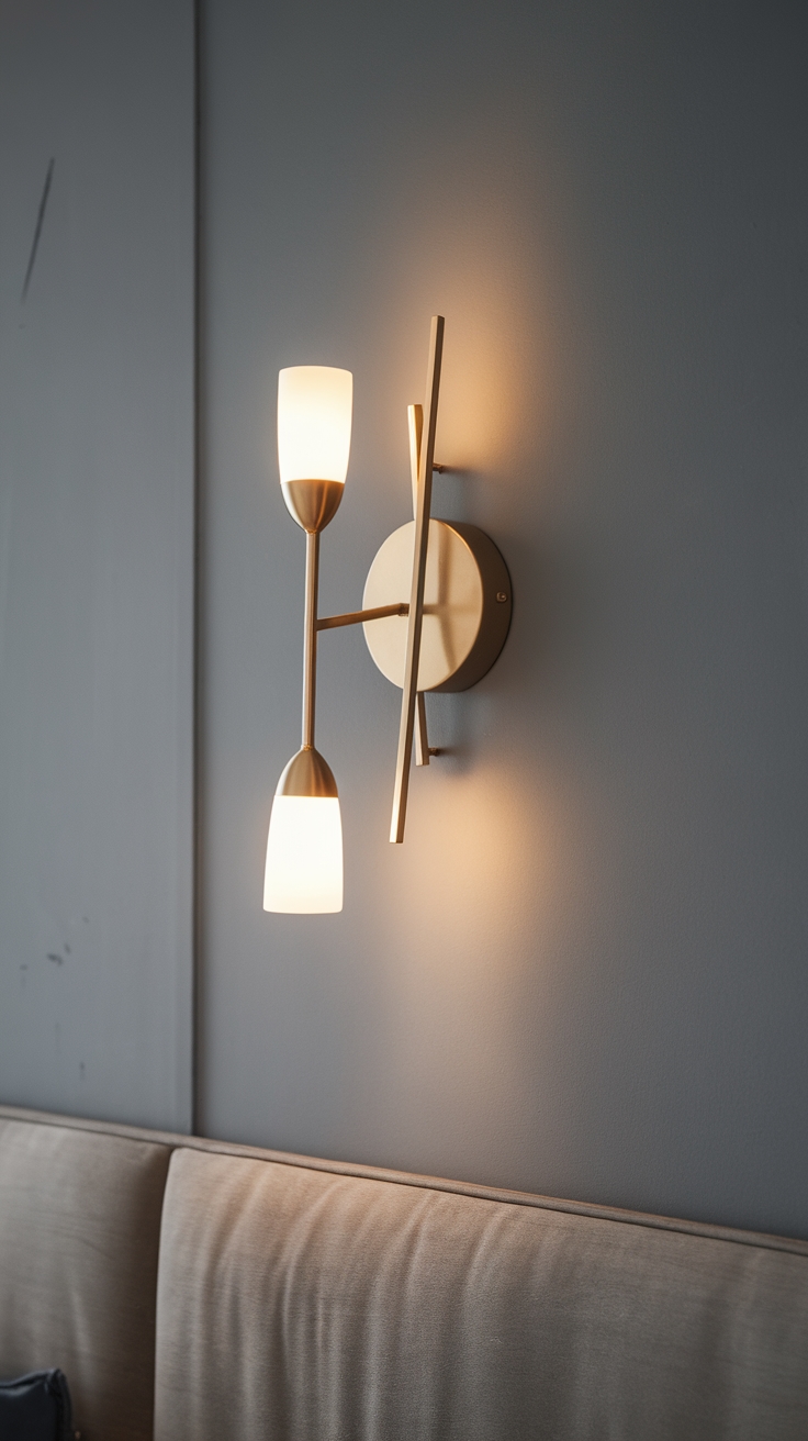 modern brushed gold lighting