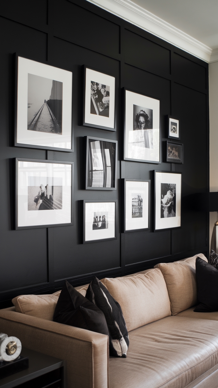 monochromatic art display ideas