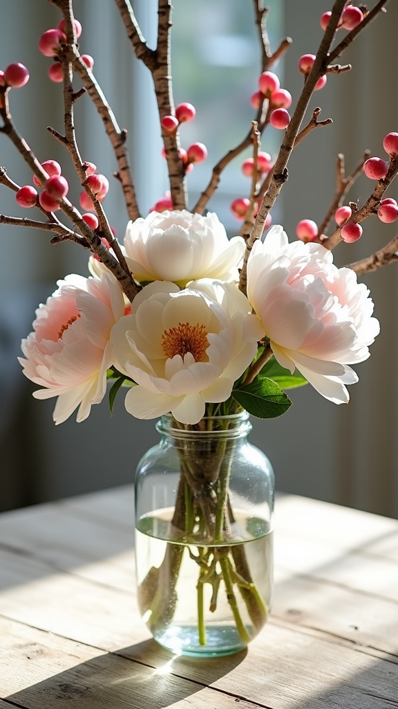 natural branch floral decor