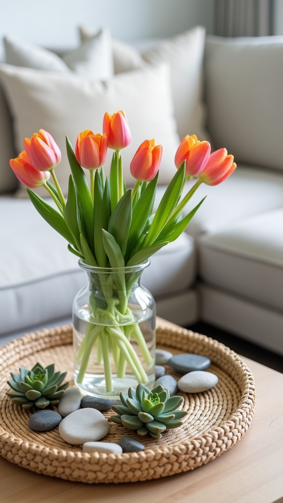 natural coffee table styling