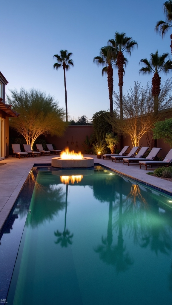 oasis with fire pit