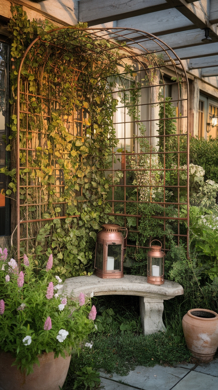 outdoor garden corner decor