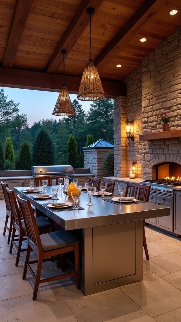 outdoor kitchen entertaining spaces