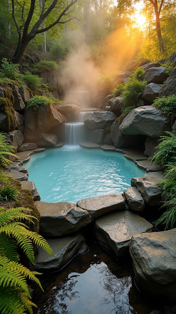 rocky natural hot tub