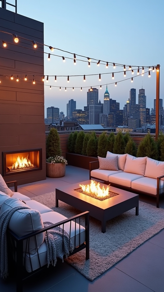 rooftop fire lounge retreat