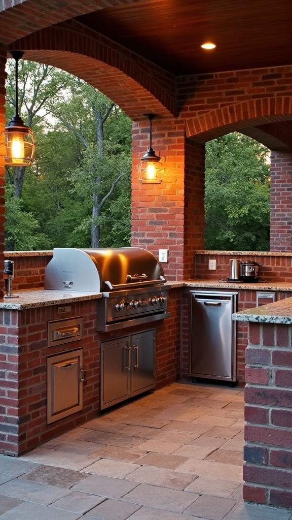 rustic kitchen with smoker