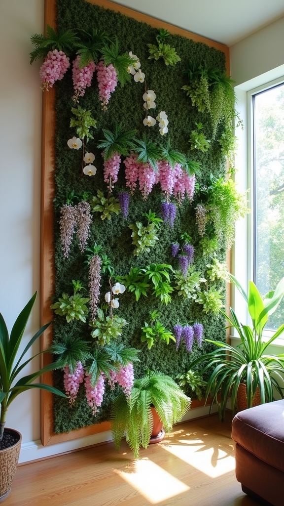 seasonal bloom living wall