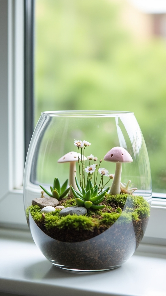 seasonal terrarium display arrangement