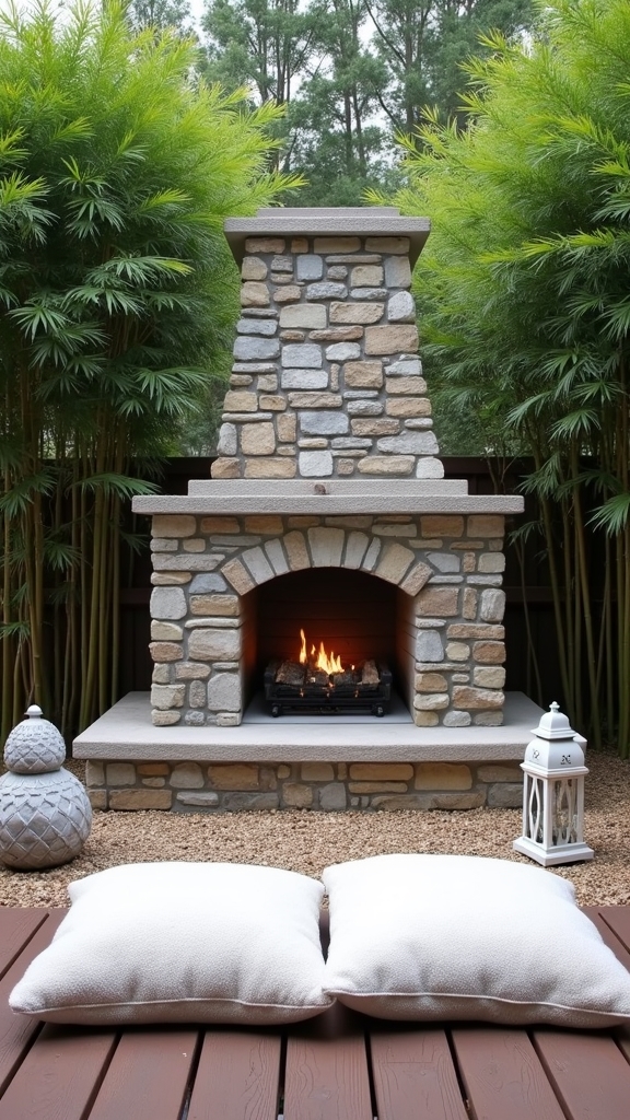 serene fire element garden