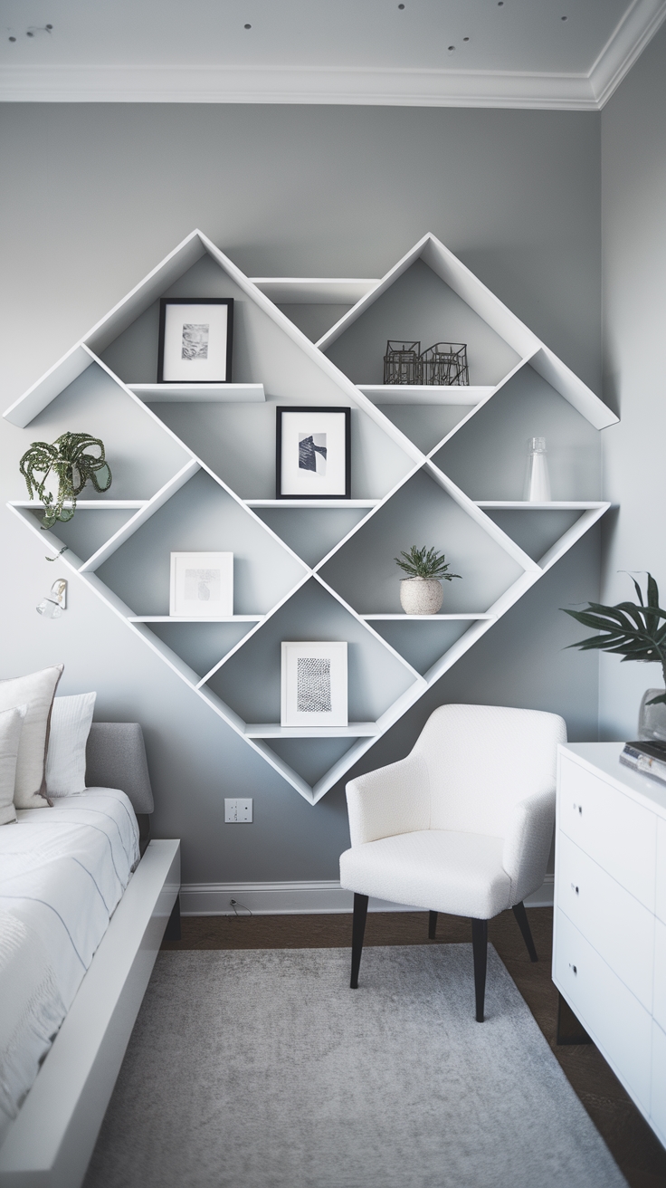 space saving floating shelves