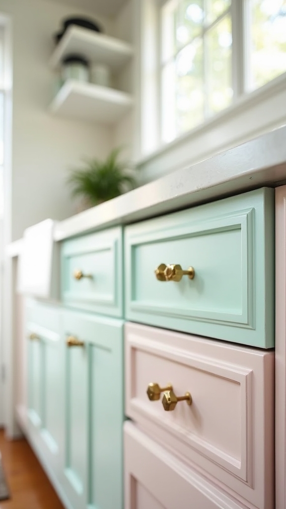 spring inspired cabinet hardware update