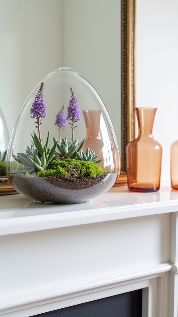 spring succulent terrarium displays