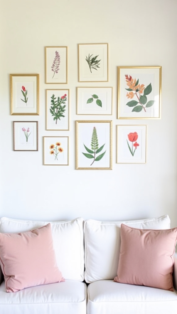 spring themed gallery decor ideas