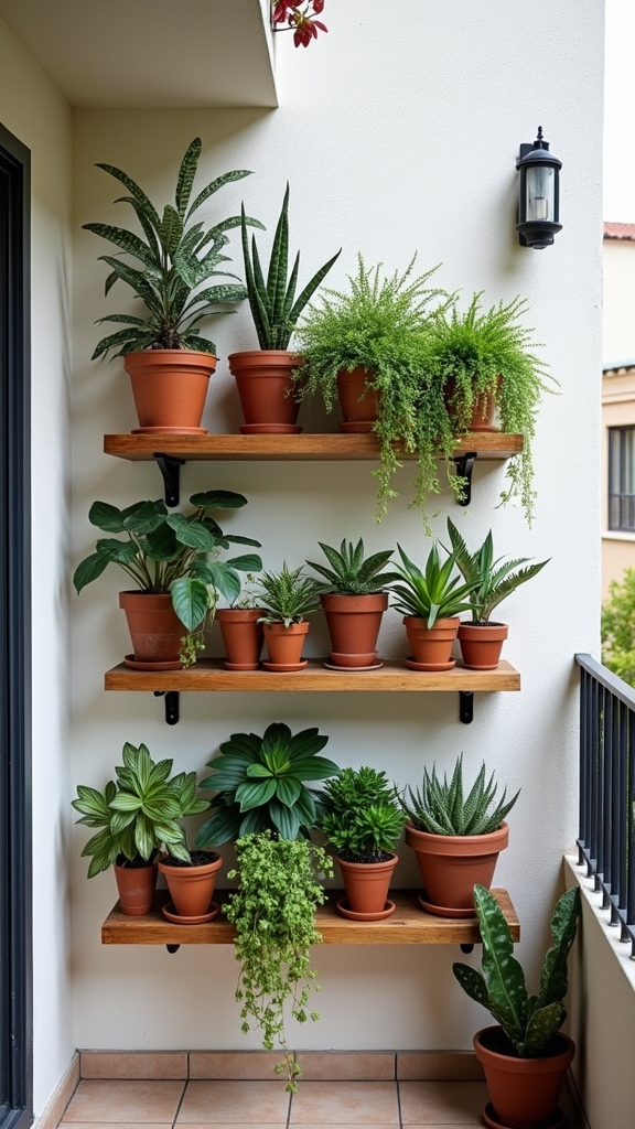 stylish storage and greenery