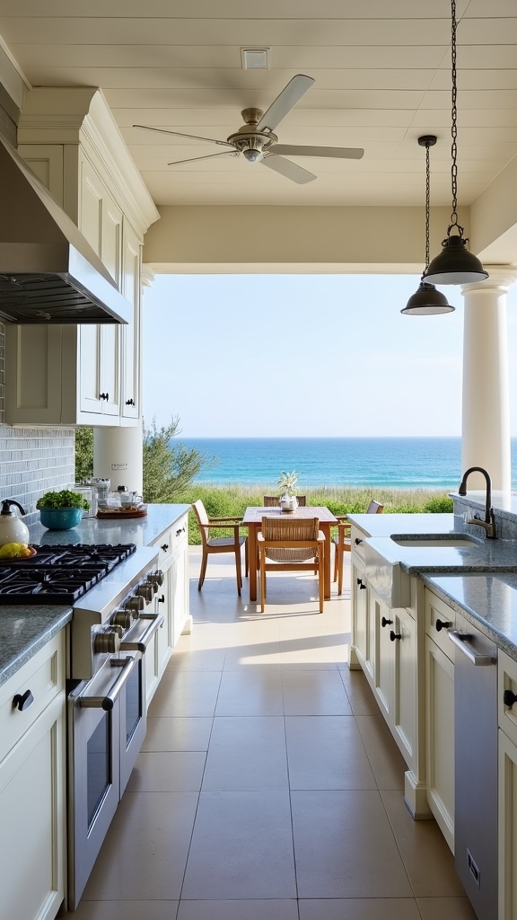 weather resistant coastal kitchen