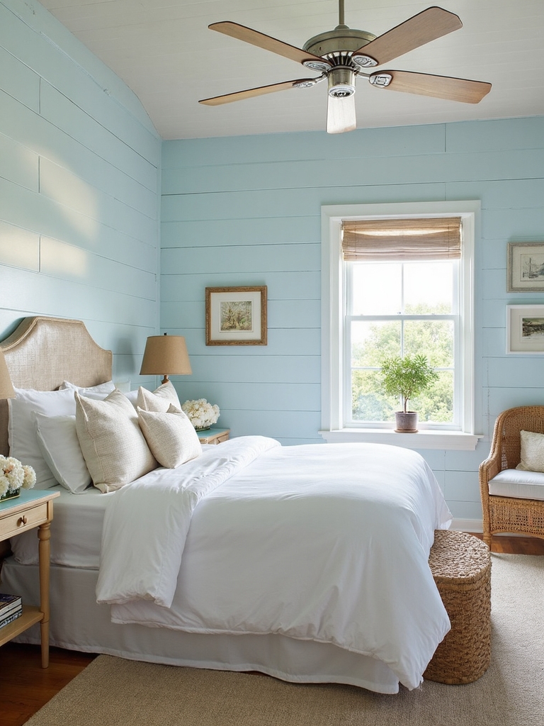 beachy blue wall decor