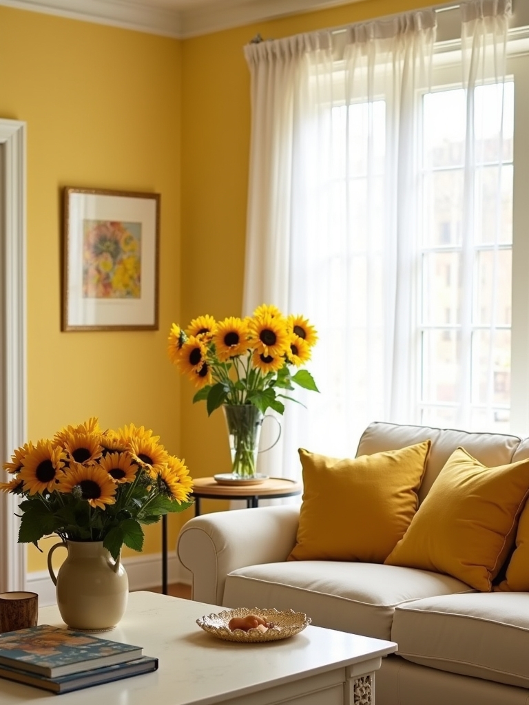 bright yellow living room inspiration