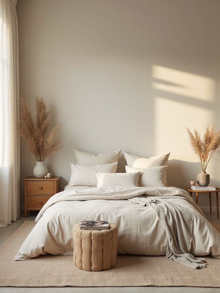 calming beige bedroom designs