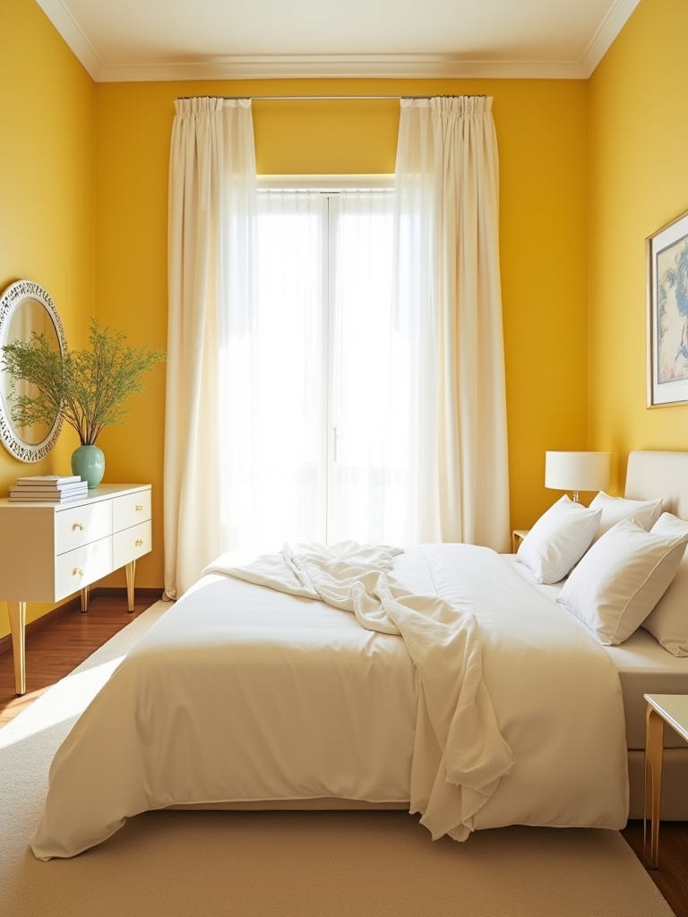 cheerful yellow bedroom inspiration