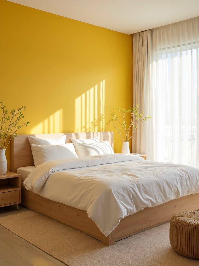 cheerful yellow bedroom inspiration