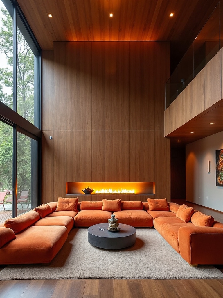 contemporary wood paneling design