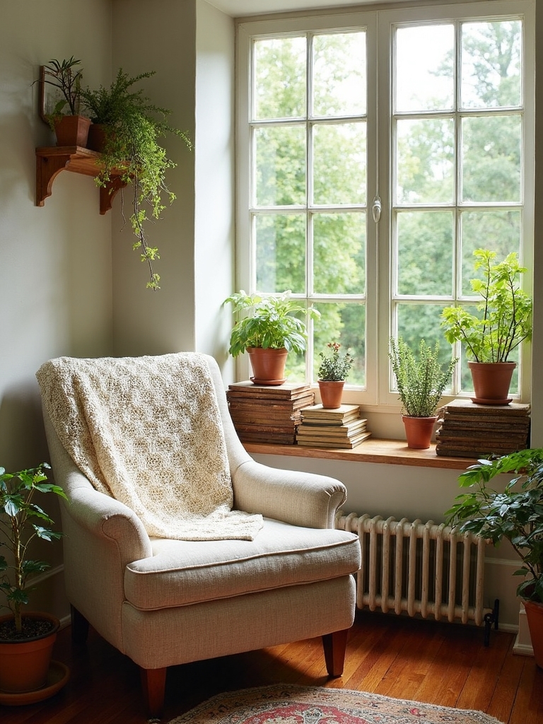 cozy reading and conversation spaces