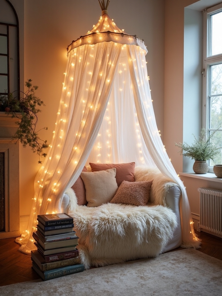 cozy reading nook design