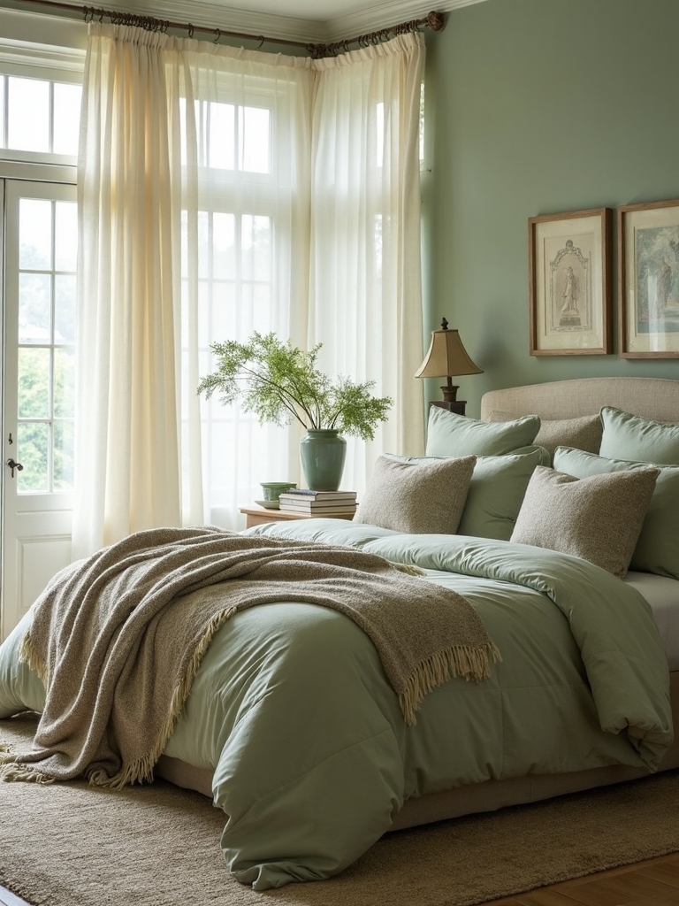 cozy soft sage bedding