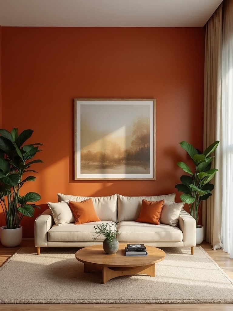 cozy sophisticated burnt orange