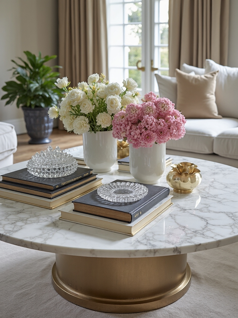 curated coffee table centerpieces