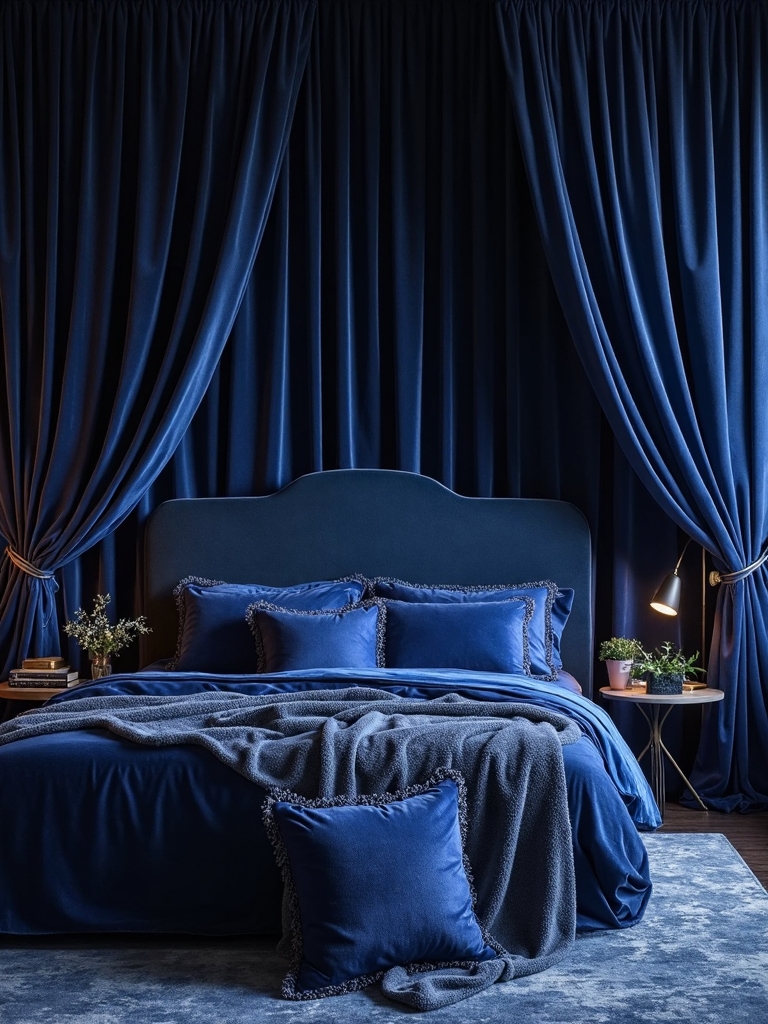 deep blue velvet elegance