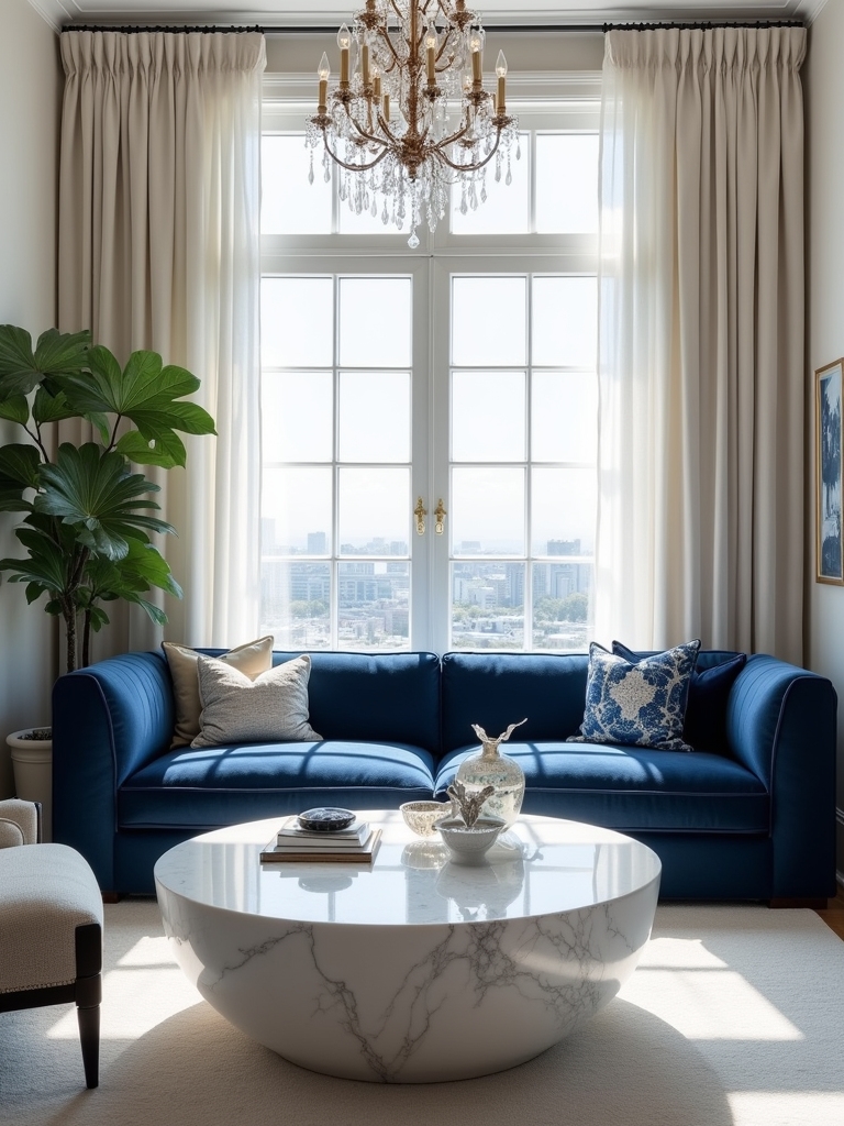 elegant blue living room designs