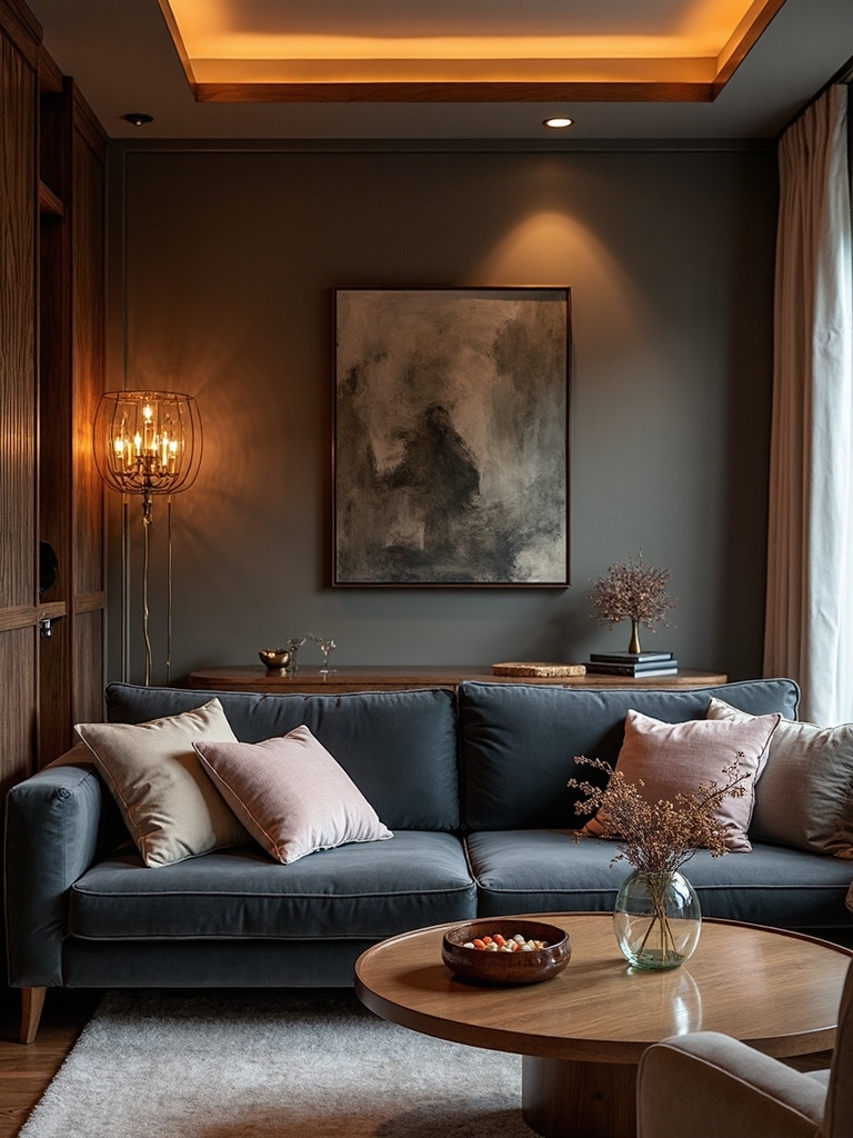 elegant dark grey decor