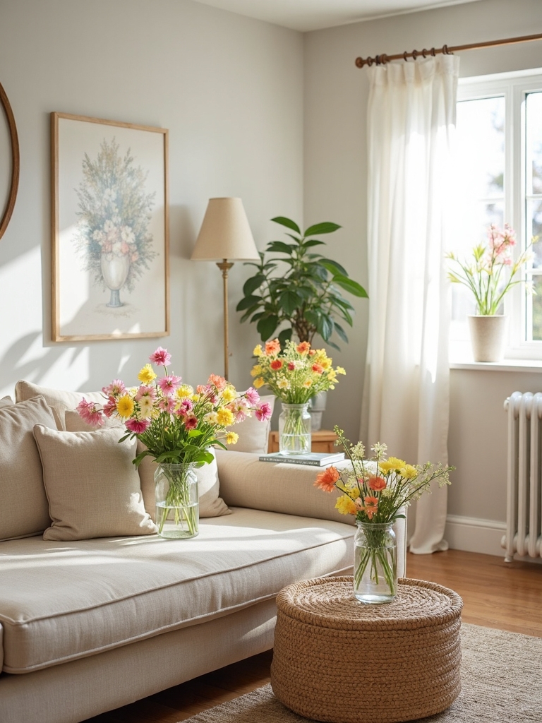 floral accents on neutral backdrop