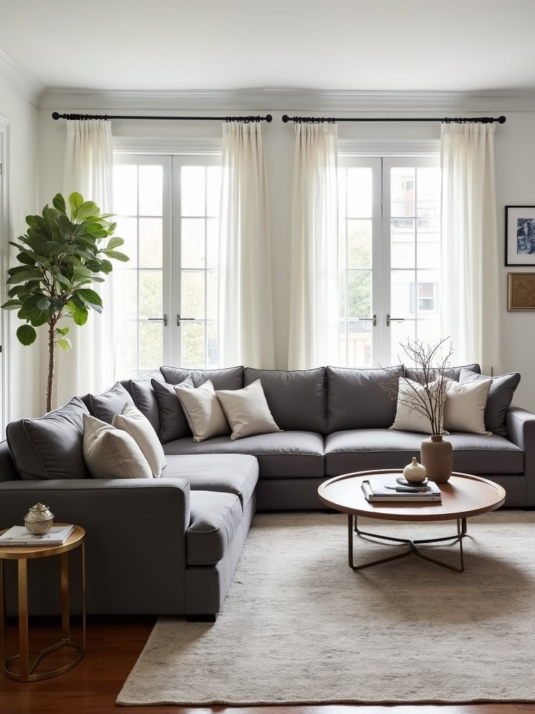 gray sectional seating arrangements