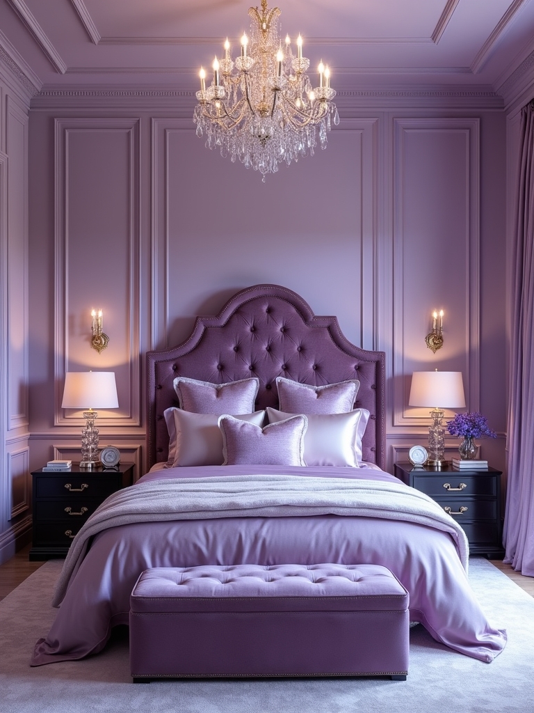 luxurious purple bedroom inspirations