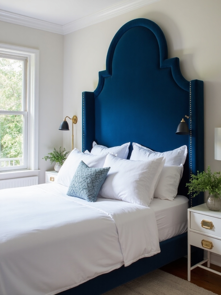 navy headboard design concept