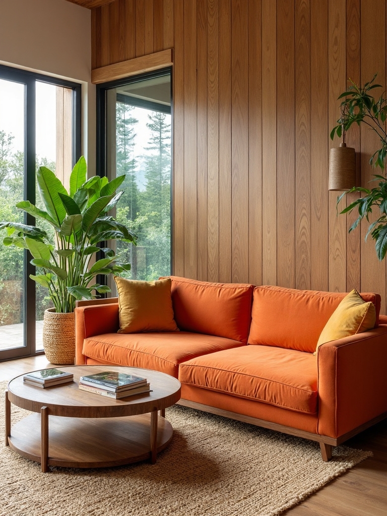 orange and wood harmony