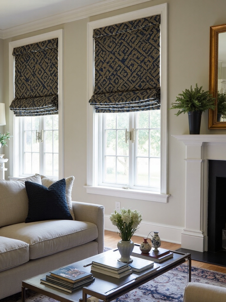 roman shades as focal points