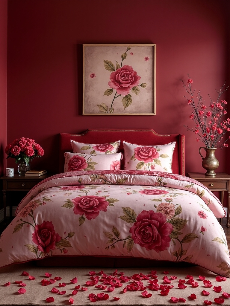 romantic red floral designs