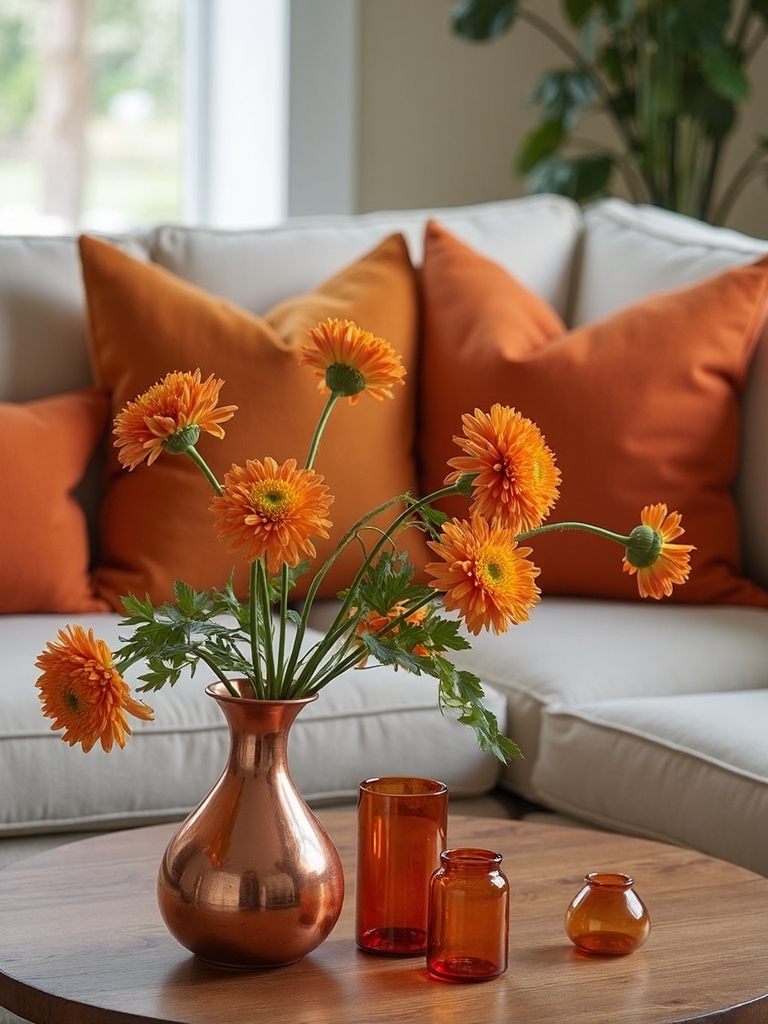 seasonal decor with orange